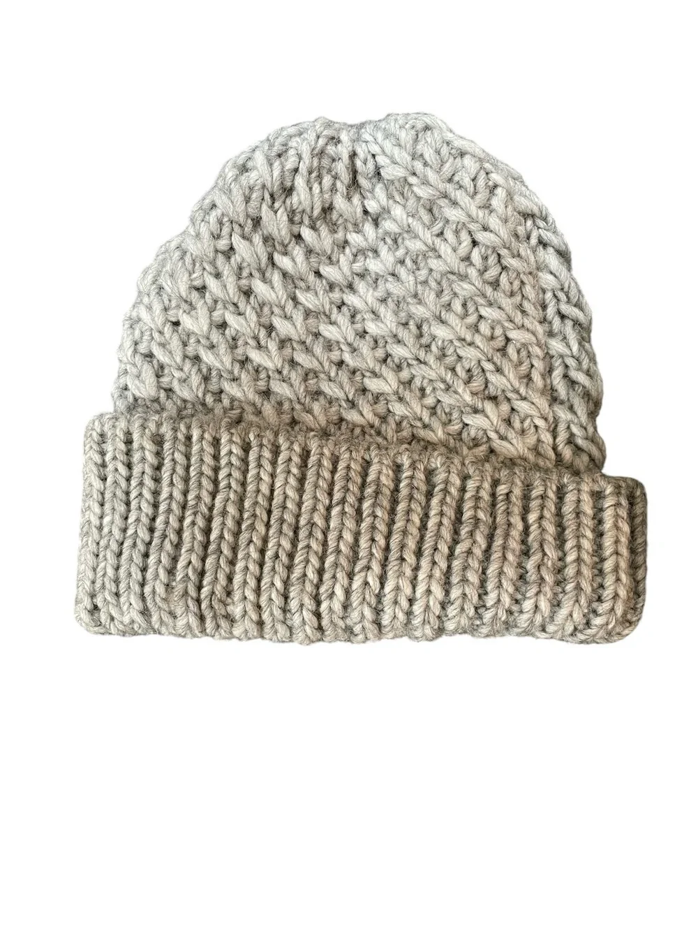 Cappellificio Fiorentino Alpaca Wool Chunky Knit Beanie Gray Made in Italy